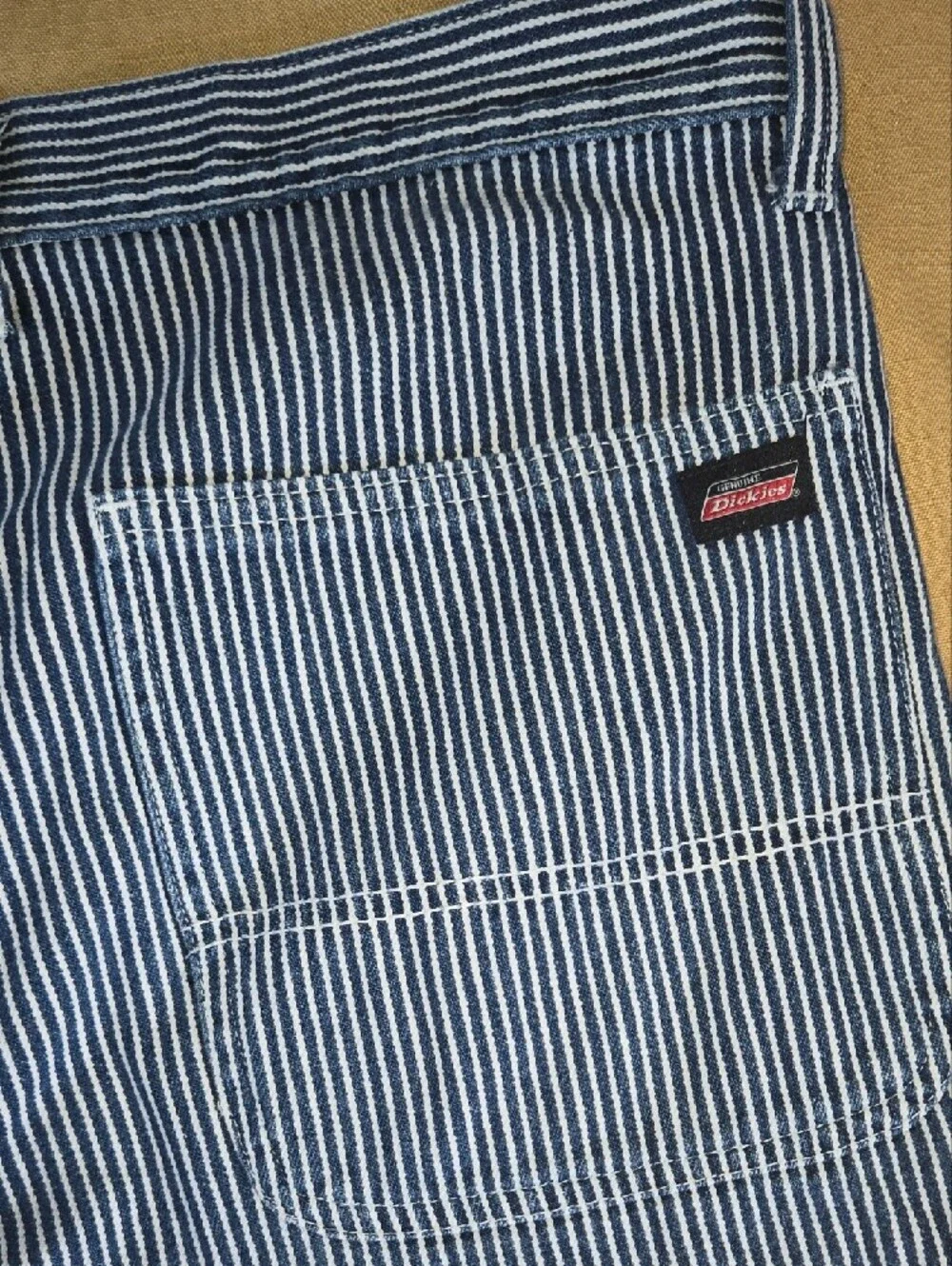 Dickies Blue and White Striped Casual Shorts